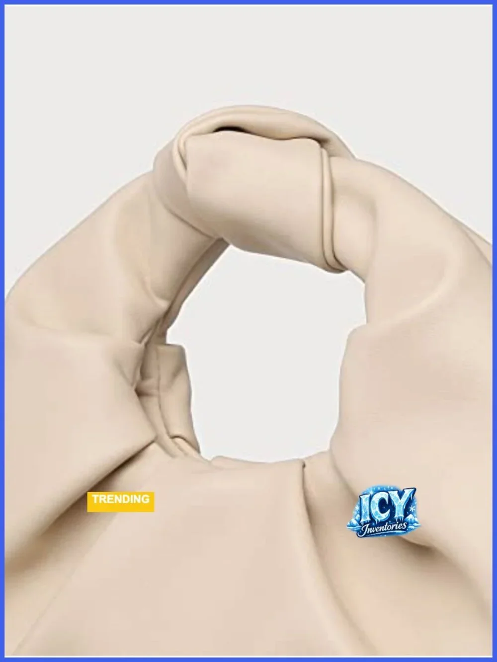 Faux Leather Hobo Handbag Ruched Evening Bag Top Handle Button Closure